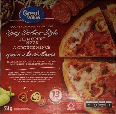 Pizza à croute mince épicée à la sicilienne