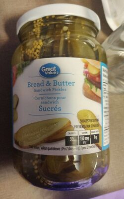 Cornichons sucrés pour sandwich