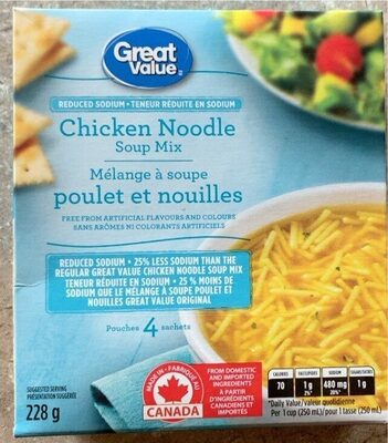 Mélange à soupe poulet et nouilles front packaging