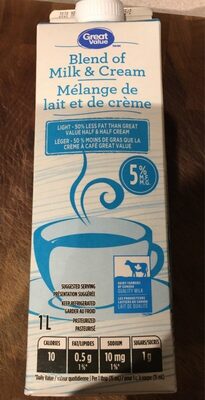 Mélange de lait et se crème