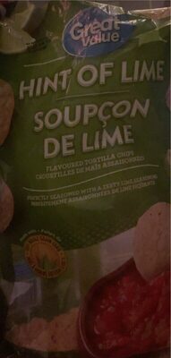 Hint of Lime flavoured tortilla chips