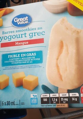 Barre smoothie au yogourt grec