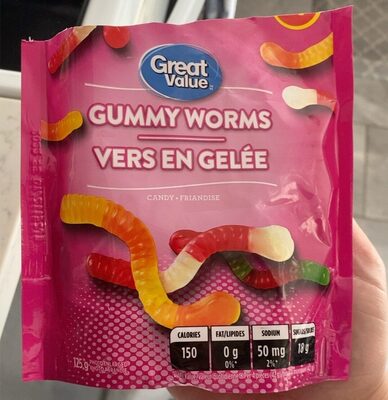 Gummy worms front packaging