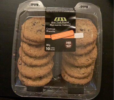 Cookies avoine pepites de chocolat front packaging