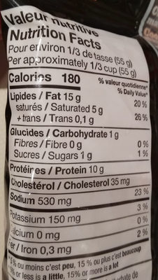 Pancetta cuite originale nutrition facts table