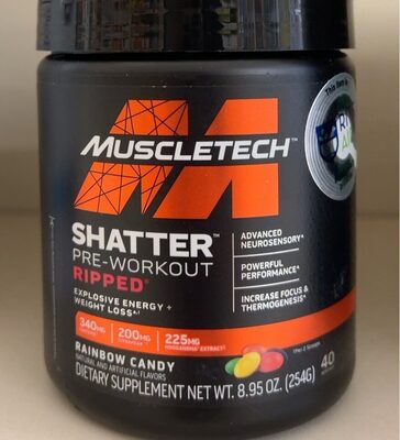 Shatter Pre-Workout Ripped front packaging