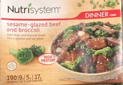 Nutrisystem sesame glazed beef and broccoli front packaging