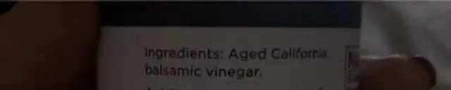 Oak Aged Balsamic Vinegar nutrition facts table