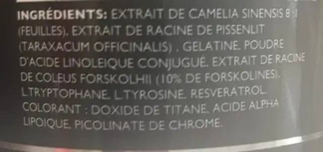 Redburn ingredients label