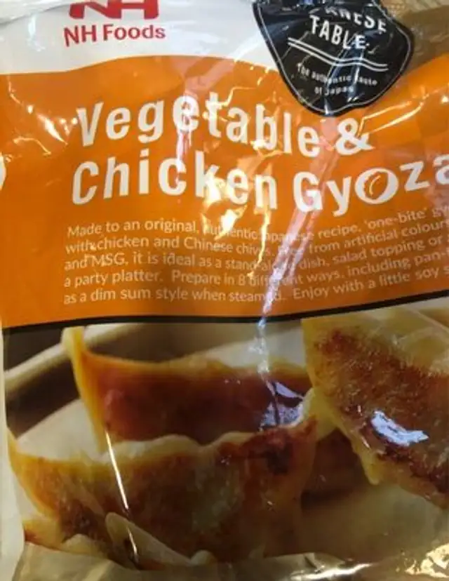 Vegetable chicken gyoza