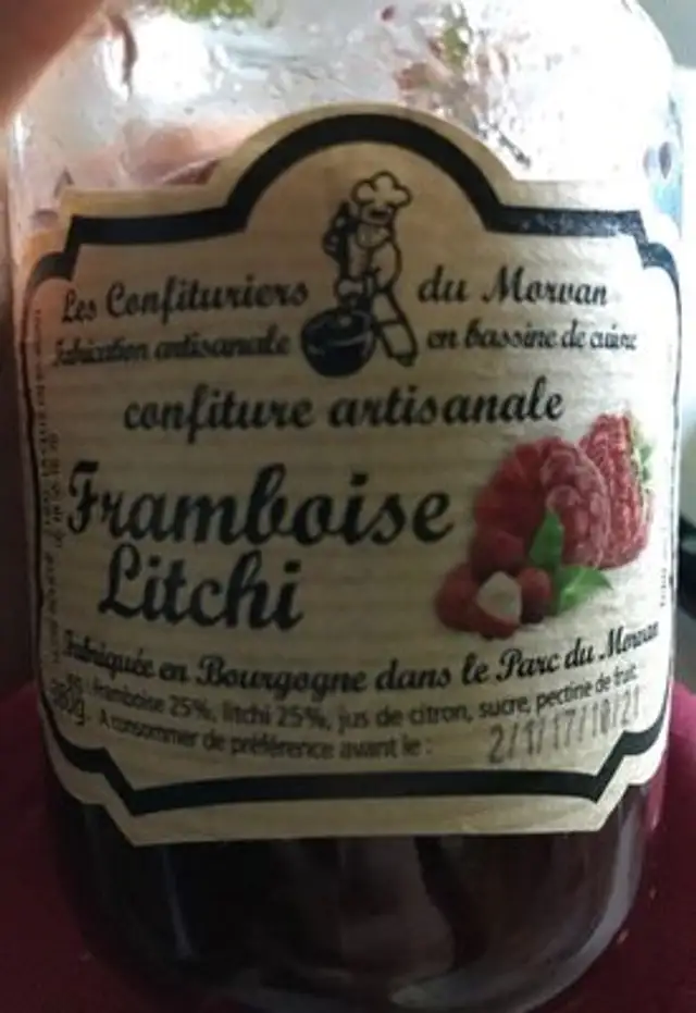Confiture framboise litchi