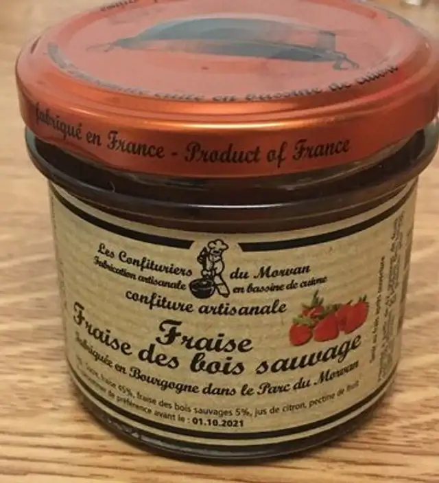 Confiture fraise des bois sauvage