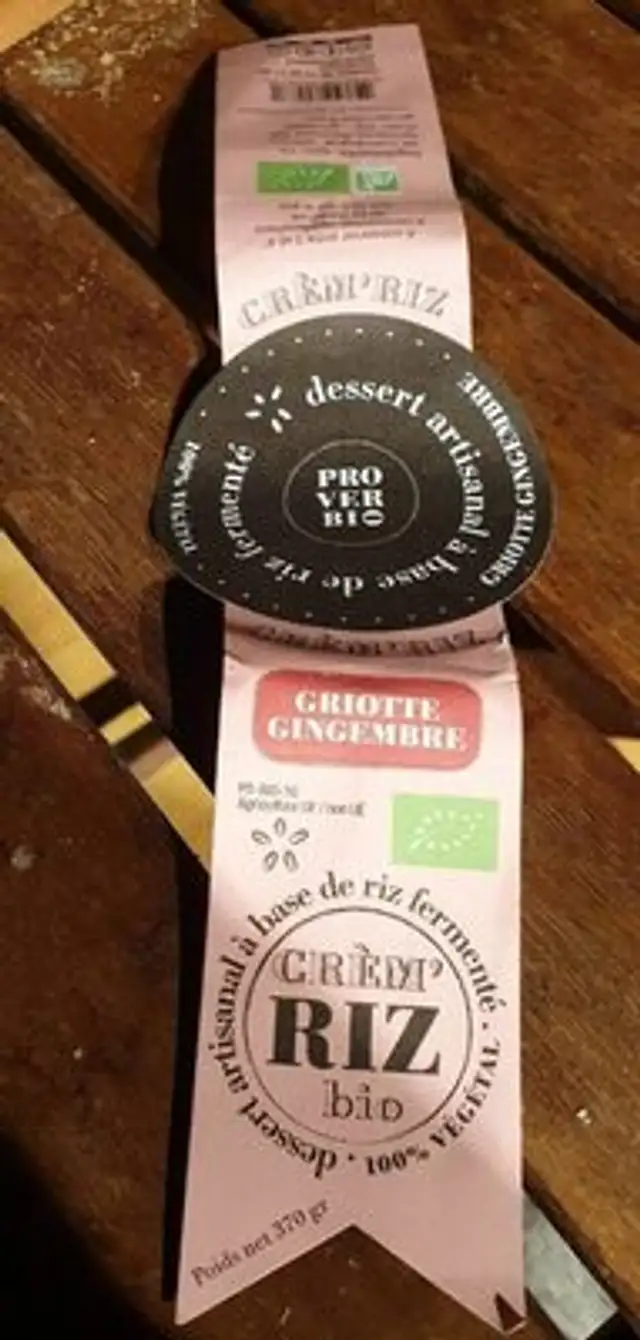 Crèm'Riz / griotte - gingembre