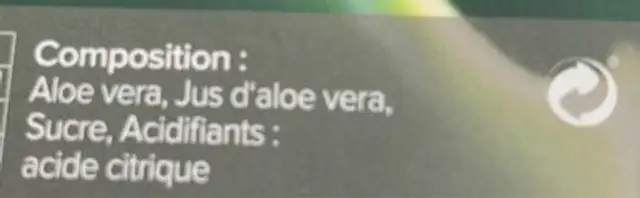 Aloe vera cube verway ingredients label