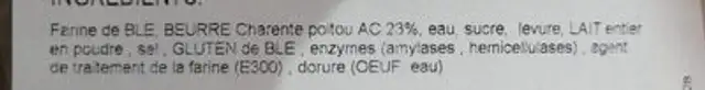 2 croissant pur beurre ingredients label