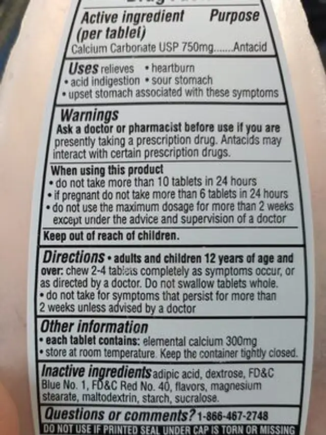 Unknown ingredients label