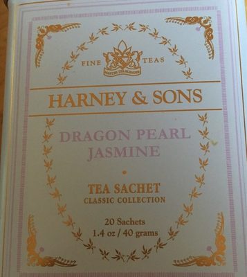 Fine teas Harney & sons Dragon pearl jasmine tea sachet front packaging