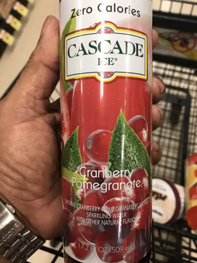 Cranberry pomegranate naturally flavored sparkling water, cranberry pomegranate