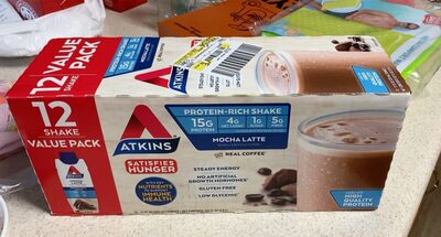 Protein-rich shake mocha latte