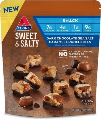 Dark chocolate sea salt caramel crunch bites