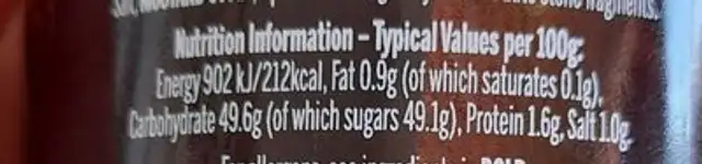 Ploughmans nutrition facts table
