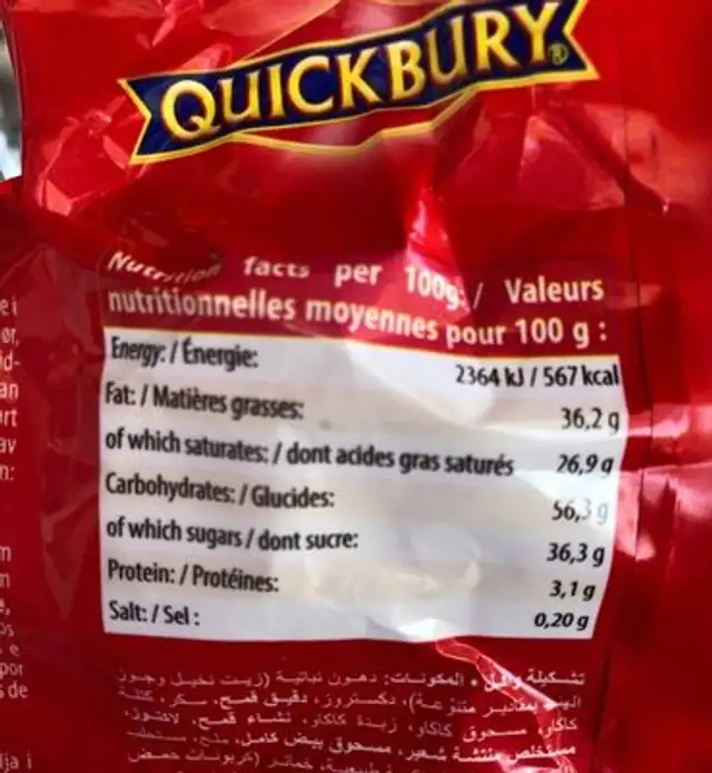 Premium Wafer Selection nutrition facts table
