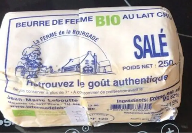Beurre de ferme sale