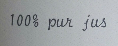 Jus de «pomme rose» des Cévennes ingredients label
