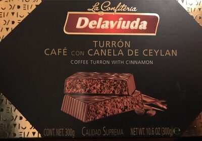 Touron praliné au café et à la canelle enrobé de chocolat noir