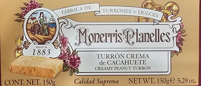 Turrón crema de cacahuete