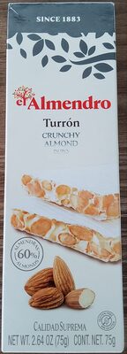 El Almendro Turron Crunchy Almond, Snack Pack