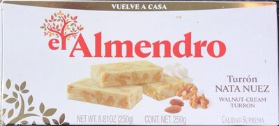 Turrón nata nueces