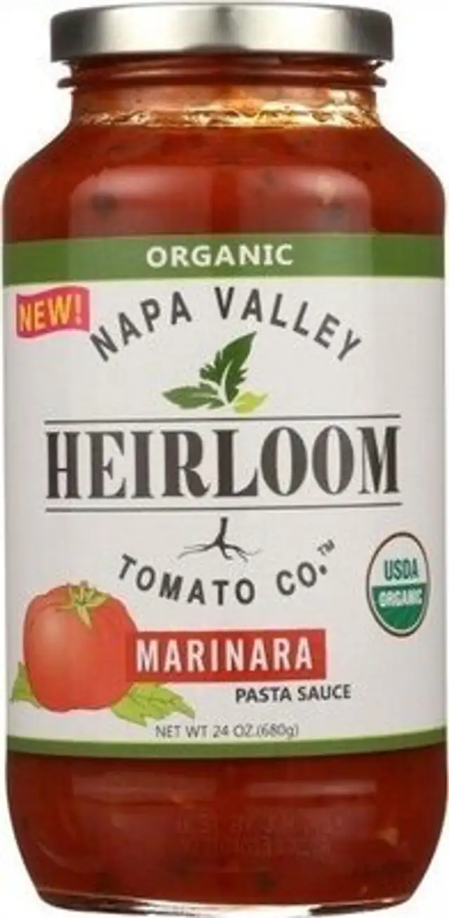 Napa valley heirloom tomato co organic marinara pasta sauce