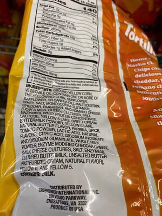Unknown ingredients label