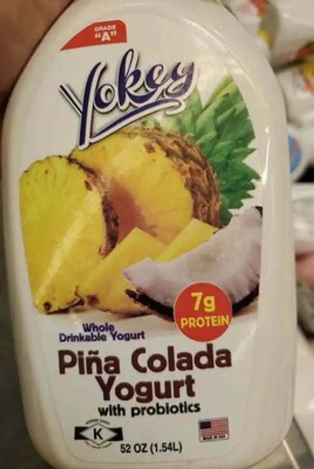 Pina colada whole yogurt, pina colada