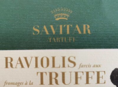 Raviolis farcis aux fromages à la truffe front packaging