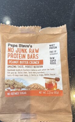 No junk raw protein bars