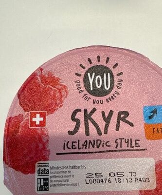 Skyr iscelandic style front packaging