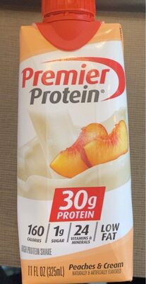 Peaches and Cream high protein shake front packaging