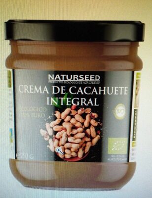 Crema de cacahuete integral front packaging