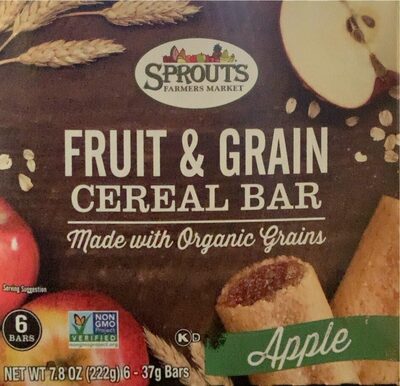 Fruit and grain cereal bar
