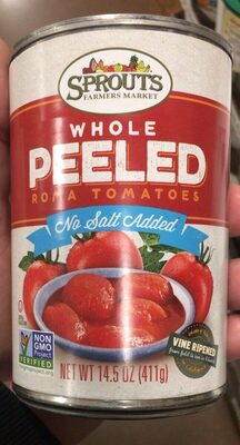 Whole Peeled Tomatoes No Salt Added