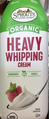 SPROUTS HEAVY WHIPPING CREAM front packaging