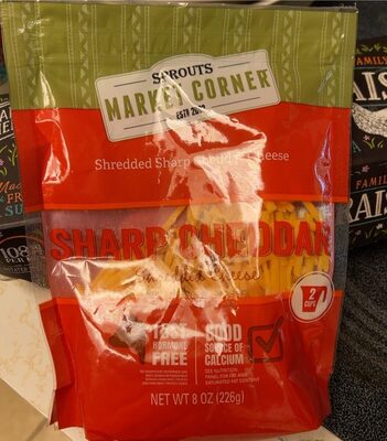Sharp cheaddr shredded cheese