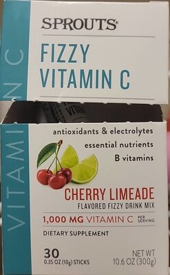 Sprouts Fizzy Vitamin C Cherry Limeade front packaging