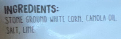 Garden fresh gourmet, kettle style salted tortilla chips, original, original ingredients label