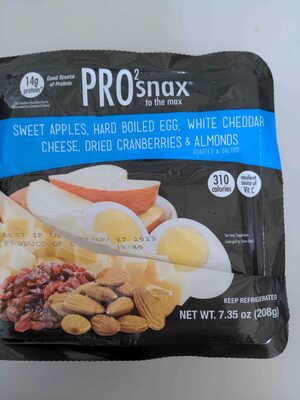 Apple, Hard Boiled Egg, cheese, cranberries and Almonds