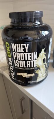 Whey Protein Isolate Alpine Vanilla nutrition facts table