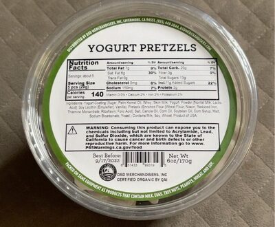 Yougurt preztels