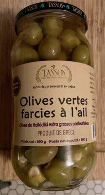Olives vertes farcies à l’ail